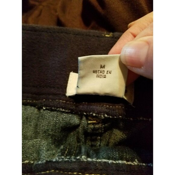 St Johns Bay Jean Denim Skirt Size M Medium Modest Stretch Womens - Picture 6 of 8